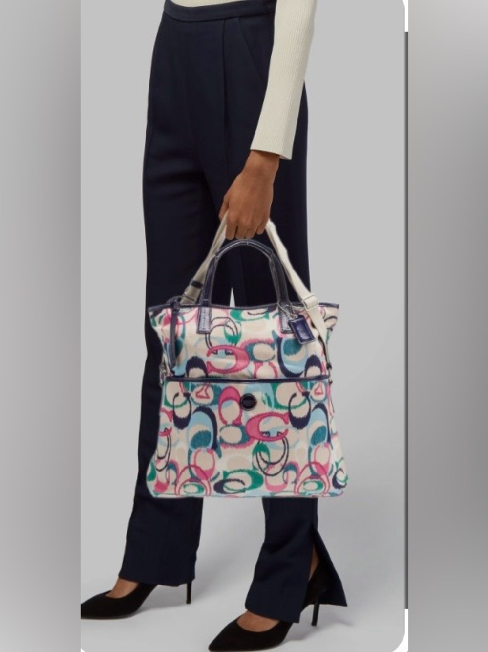 COACH Multicolor Patterned Canvas Purse
